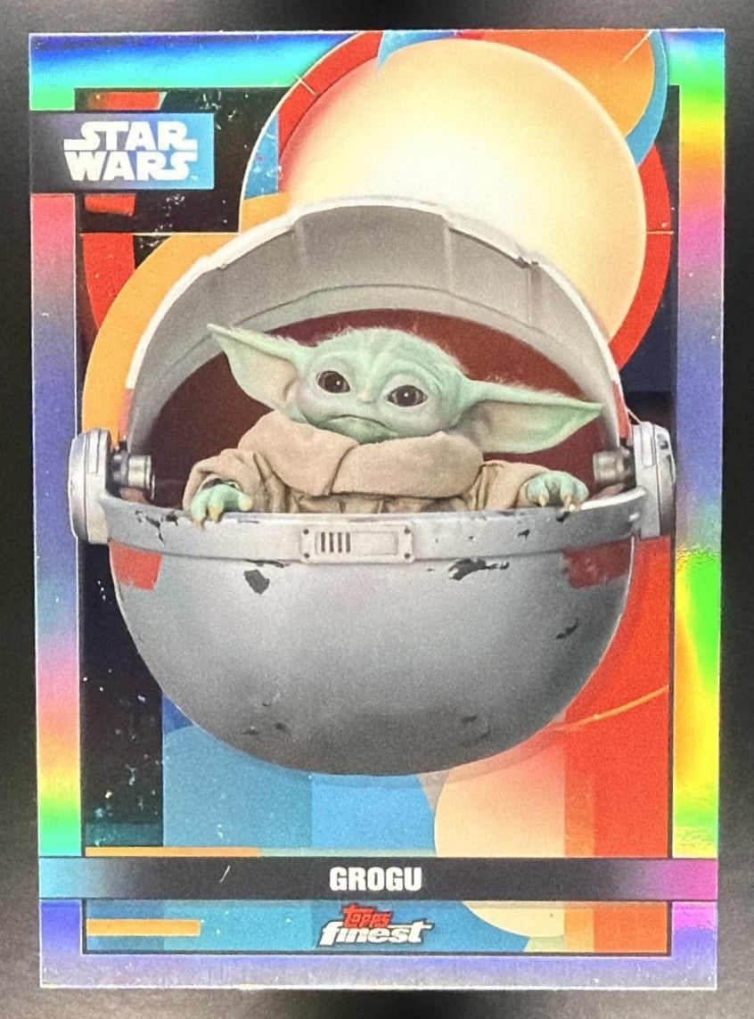 GROGU 2025 TOPPS STAR WARS SMUGGLERS OUTPOST #F-4 FINEST REFRACTOR