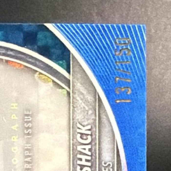2025 Bowman Jahmai Mashack #BCA-JM Chrome Auto Blue X-Fractor /150 RC