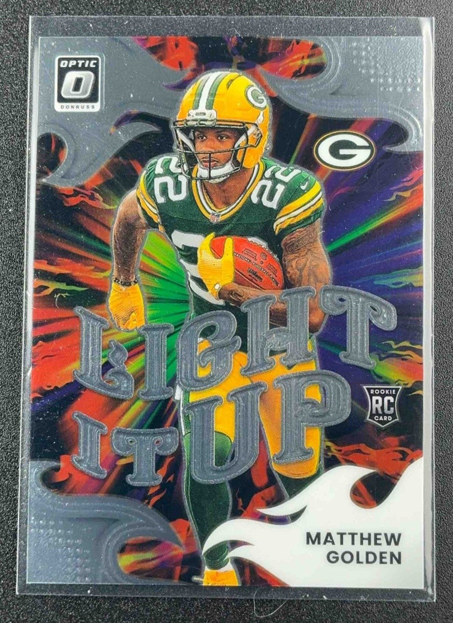 MATTHEW GOLDEN 2025 PANINI DONRUSS OPTIC #10 LIGHT IT UP RC PACKERS
