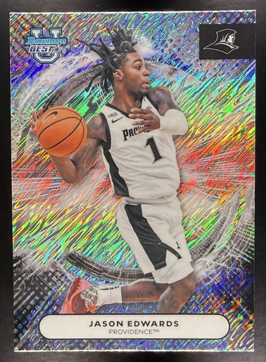 JASON EDWARDS 2025-26 BOWMAN BEST UNIVERSITY #24 SHIMMER REFRACTOR FRIARS
