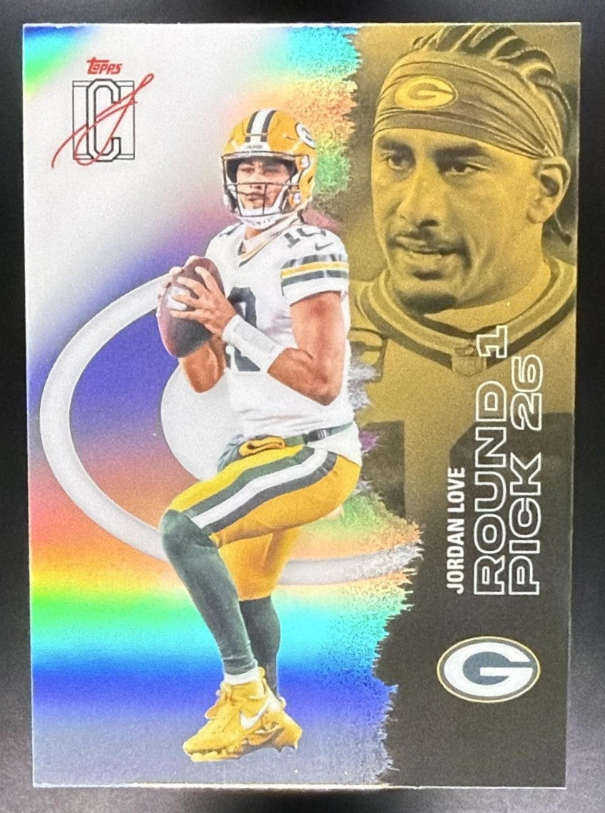 2025 Topps Signature Class Jordan Love #21 Chrome Veteran Pandora Refractor