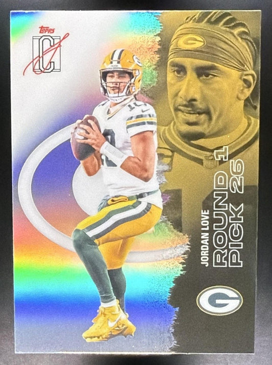 2025 Topps Signature Class Jordan Love #21 Chrome Veteran Pandora Refractor