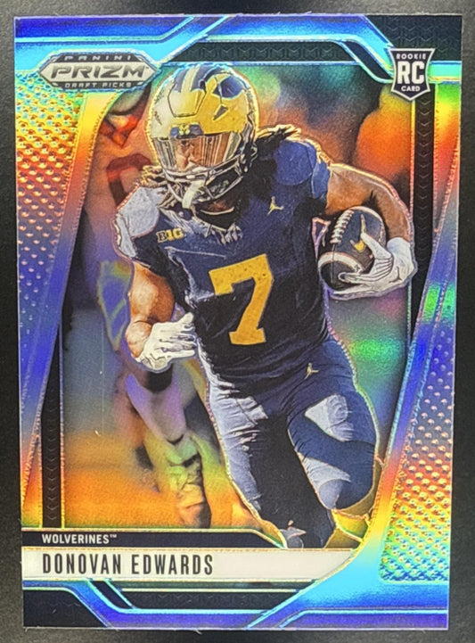 DONOVAN EDWARDS 2025 PANINI PRIZM DRAFT PICKS #65 SILVER RC WOLVERINES