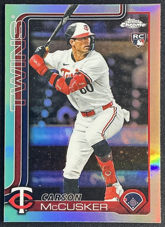 CARSON MCCUSKER 2025 TOPPS CHROME UPDATE #USC155 REFRACTOR RC TWINS