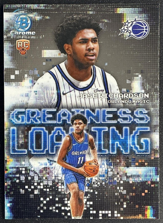 JASE RICHARDSON 2025-26 BOWMAN #GL-25 CHROME GREATNESS LOADING RC MAGIC