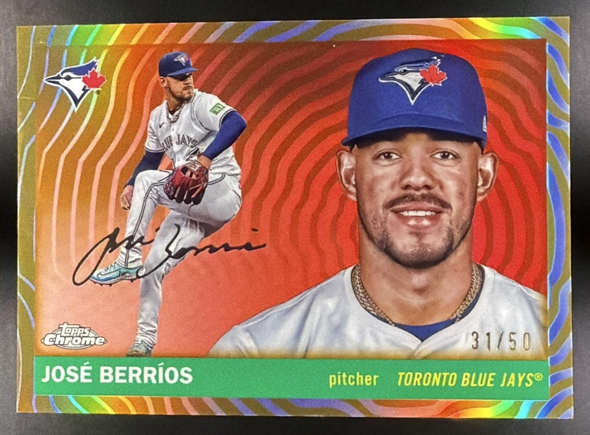 2025 Topps Chrome Platinum Jose Berrios Gold Vibrations Refractor /50