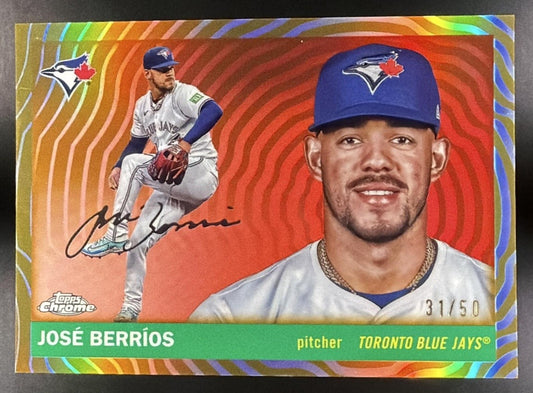 2025 Topps Chrome Platinum Jose Berrios Gold Vibrations Refractor /50