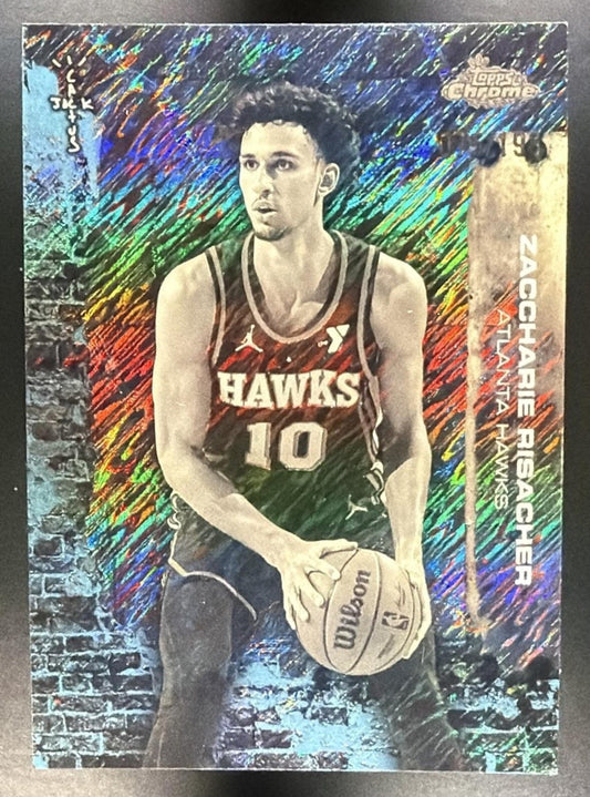 2025 Topps Chrome x Cactus Jack Zaccharie Risacher Aqua Shimmer Refractor /199