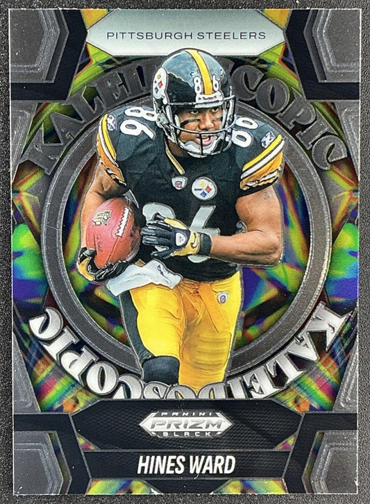 HINES WARD 2025 PANINI PRIZM BLACK #9 KALEIDOSCOPIC STEELERS