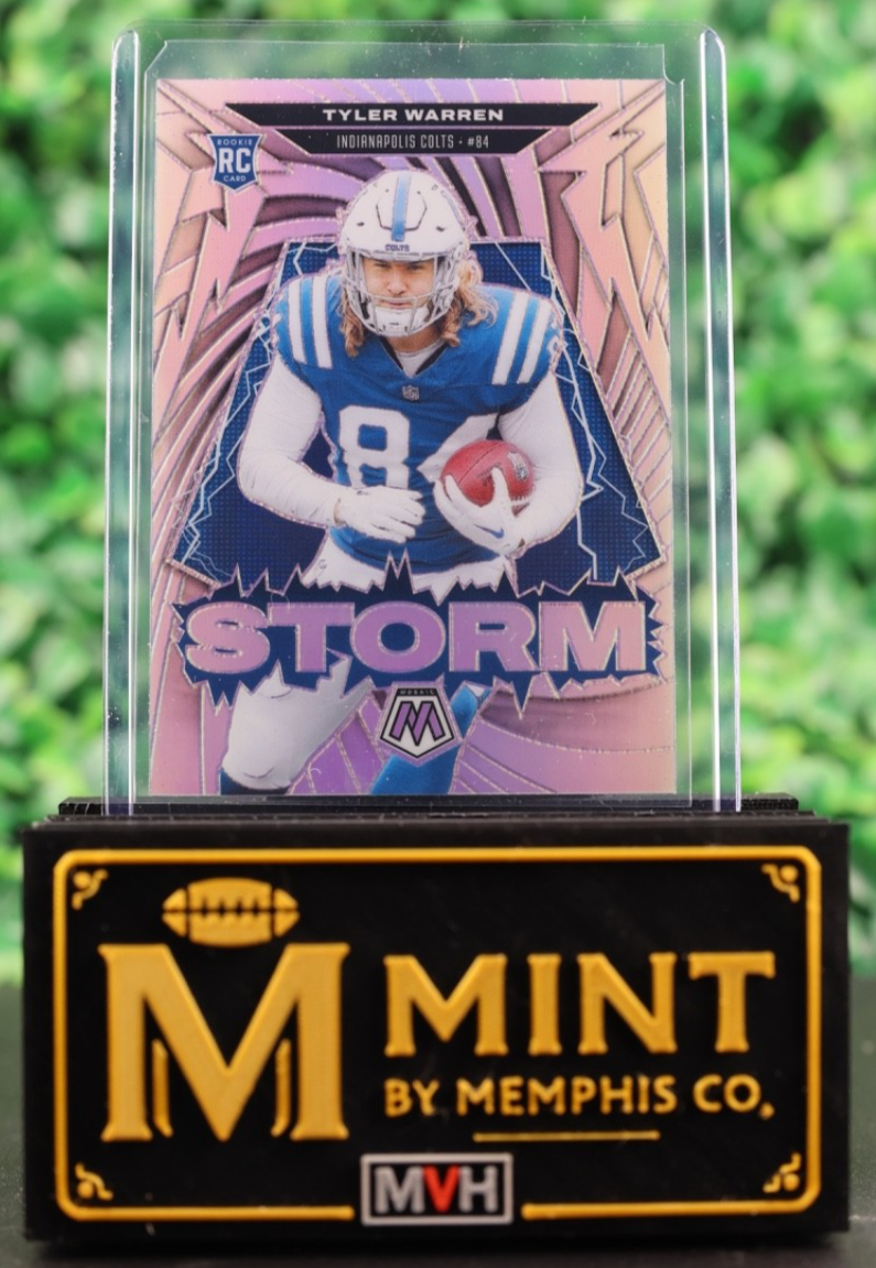 TYLER WARREN 2025 PANINI MOSAIC NFL RC SILVER PRIZM STORM ROOKIE #15 COLTS