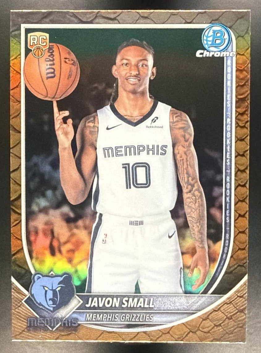 JAVON SMALL 2025-26 BOWMAN #BCV-46 CHROME REPTILIAN REFRACTOR RC GRIZZLIES