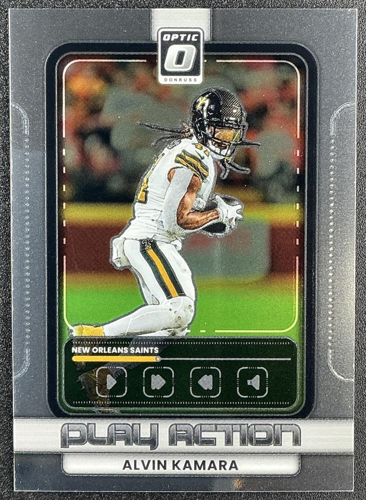 ALVIN KAMARA 2025 PANINI DONRUSS OPTIC #5 PLAY ACTION SAINTS