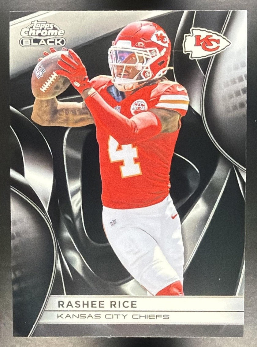 RASHEE RICE 2025 TOPPS CHROME BLACK #50 CHIEFS