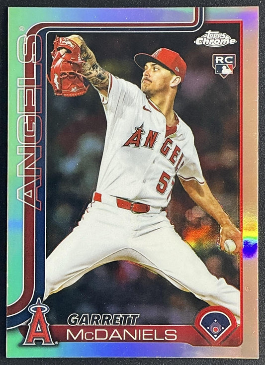 GARRETT MCDANIELS 2025 TOPPS CHROME UPDATE #USC20 REFRACTOR RC ANGELS