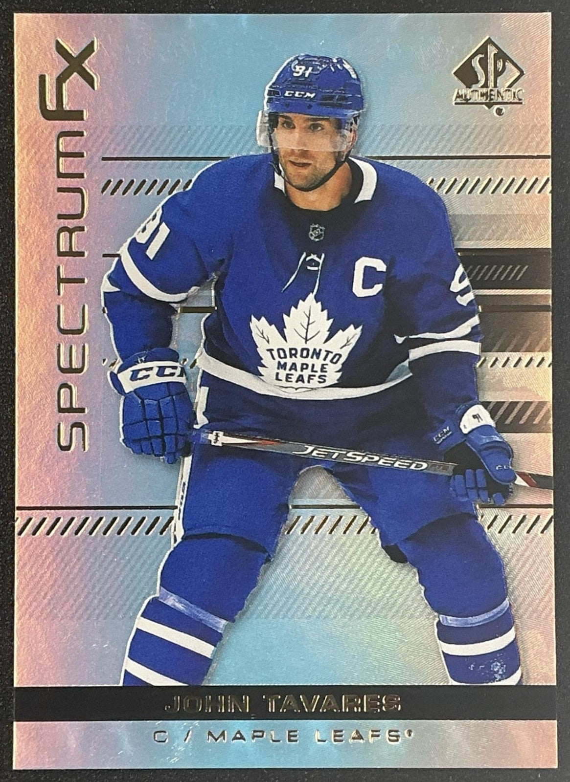 JOHN TAVARES 2019-20 SP AUTHENTIC #S-32 SPECTRUM FX MAPLE LEAFS