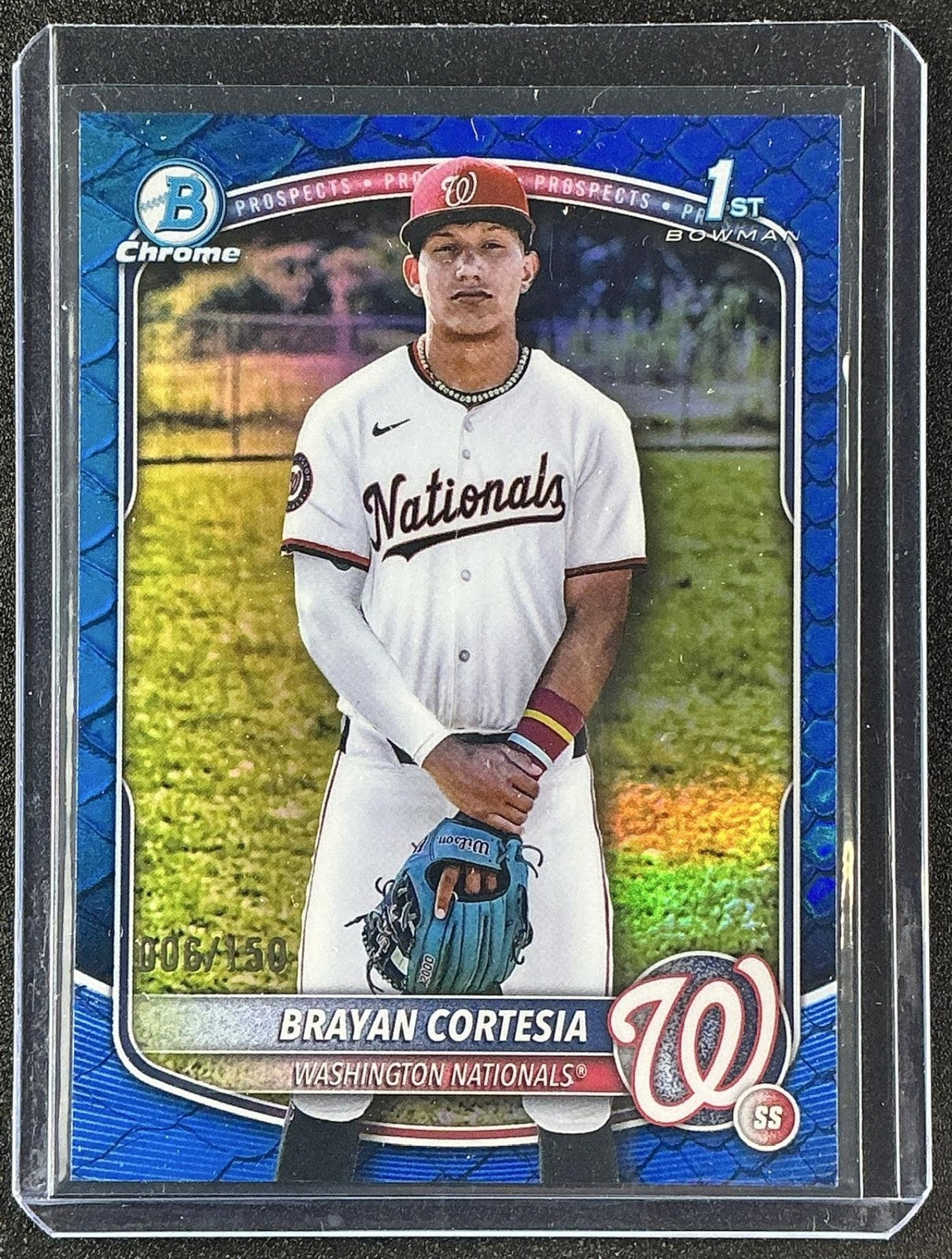 2025 Bowman Chrome Brayan Cortesia #BCP-211 Reptilian Blue Refractor /150 1st