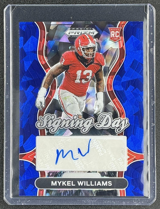 2025 Panini Prizm Draft Picks Mykel Williams Signing Day Blue Ice /149 Auto