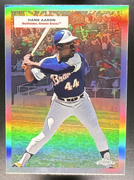 2025 Topps Chrome Platinum Hank Aaron Ronald Acuna Jr. #55DH-11 Double Headers