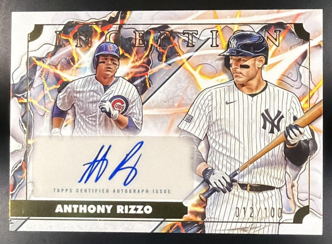 ANTHONY RIZZO 2025 TOPPS INCEPTION #ITA-AR TRANSFORMATION AUTO /100 YANKEES