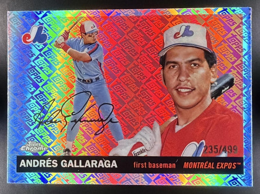 2025 Topps Chrome Platinum Anniversary Andres Gallaraga #242 Refractor /499
