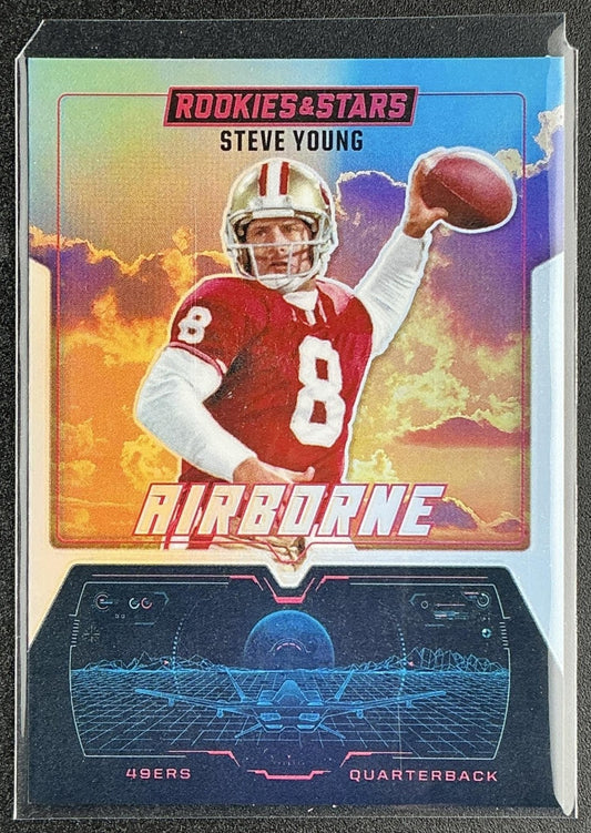STEVE YOUNG 2025 PANINI ROOKIES & STARS #17 AIRBORNE SILVER 49ERS