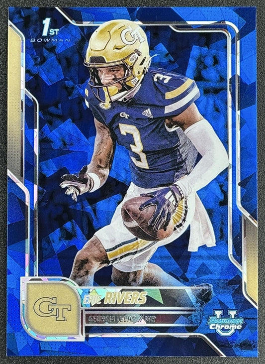 2025 Bowman Chrome University Sapphire Eric Rivers #86 1st Prospect