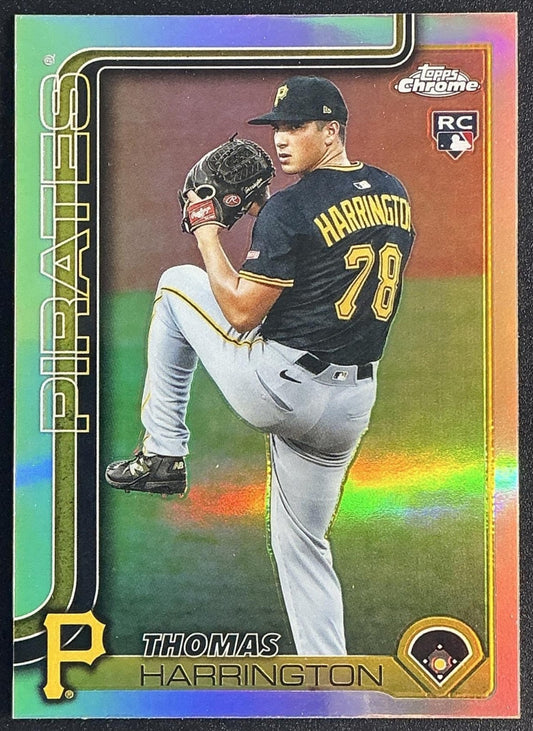 THOMAS HARRINGTON 2025 TOPPS CHROME UPDATE #USC177 REFRACTOR RC PIRATES