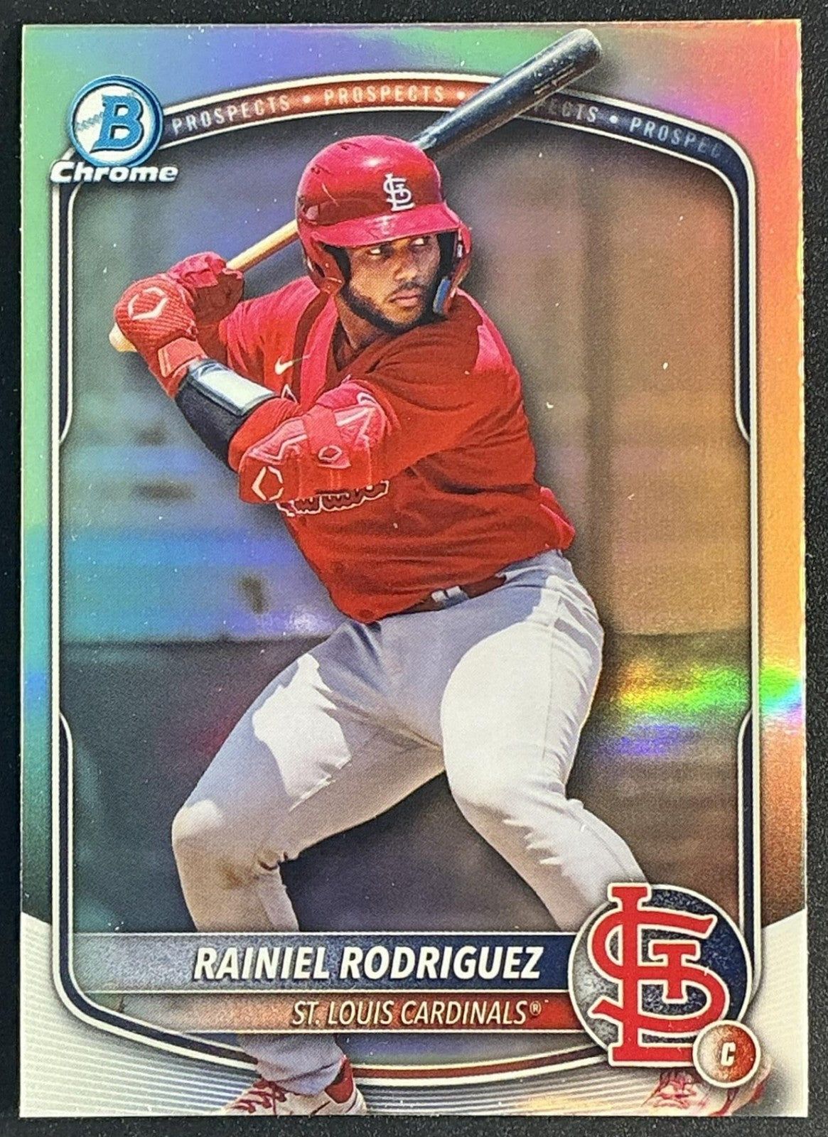 RAINIEL RODRIGUEZ 2025 BOWMAN DRAFT #BDC-72 CHROME REFRACTOR CARDINALS