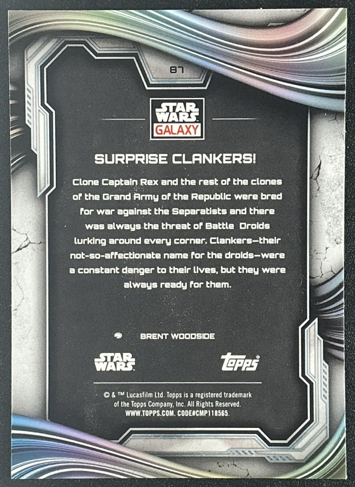 SURPRISE CLANKERS! 2025 TOPPS CHROME STAR WARS GALAXY #87
