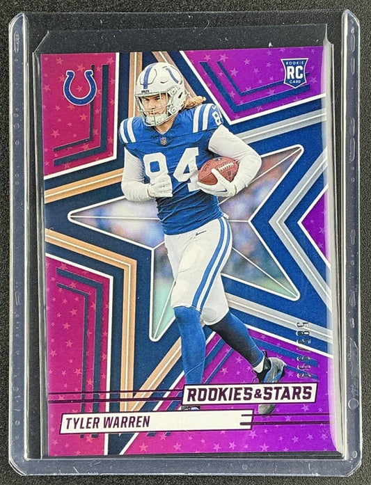 TYLER WARREN 2025 PANINI ROOKIES & STARS #195 PURPLE 59/999 RC COLTS