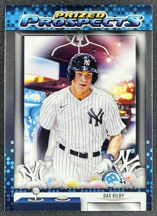 DAX KILBY 2025 BOWMAN DRAFT #PP-12 CHROME PRIZED PROSPECTS YANKEES