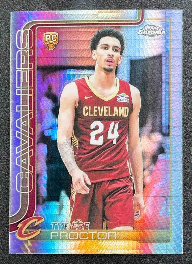 TYRESE PROCTOR 2025-26 TOPPS CHROME #300 PRISM REFRACTOR RC CAVALIERS
