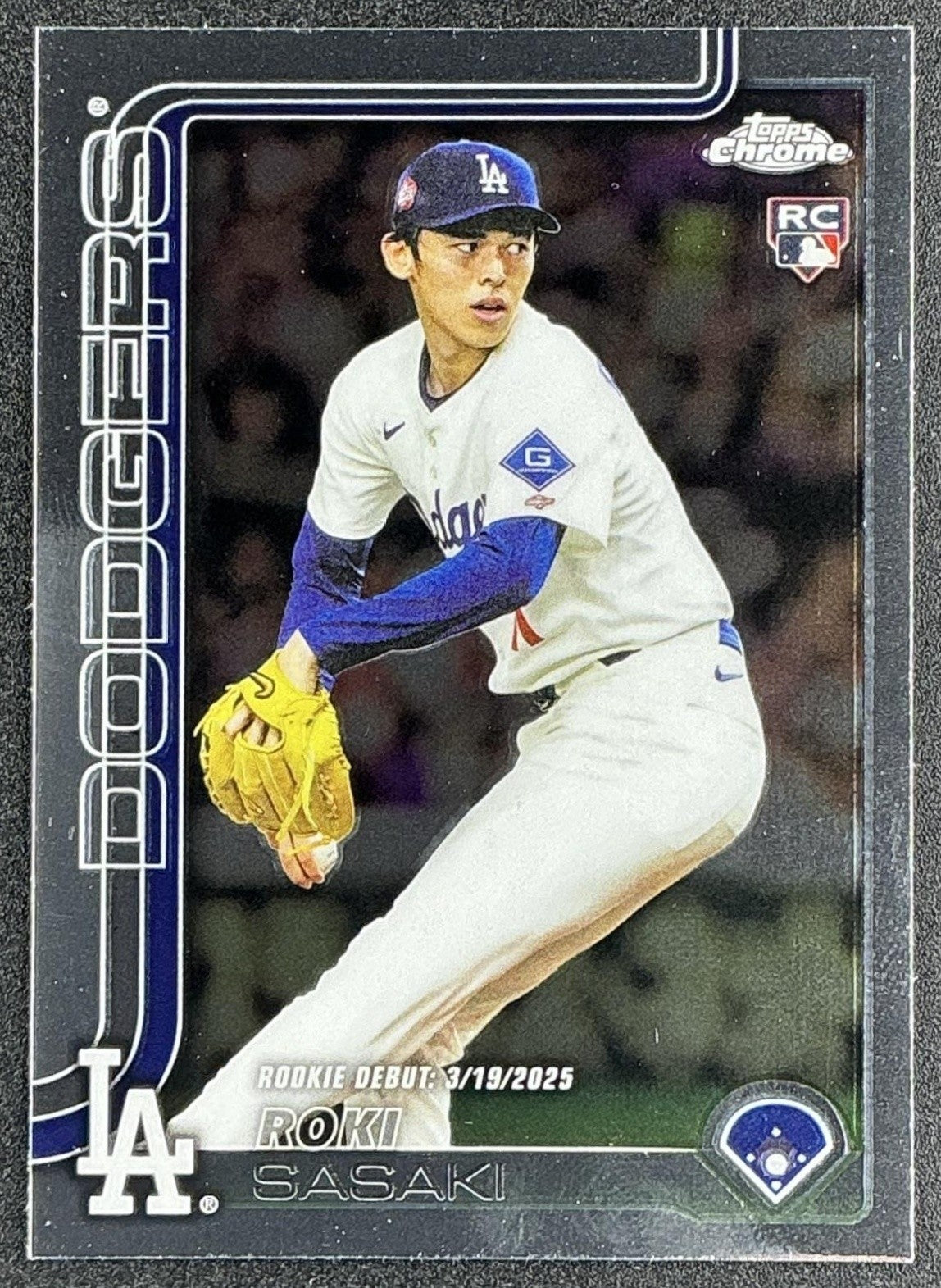 ROKI SASAKI 2025 TOPPS CHROME UPDATE #USC73 RC DODGERS
