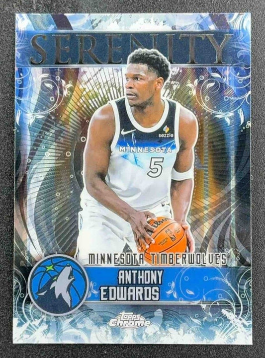 ANTHONY EDWARDS 2025-26 TOPPS CHROME #SY-4 SERENITY TIMBERWOLVES