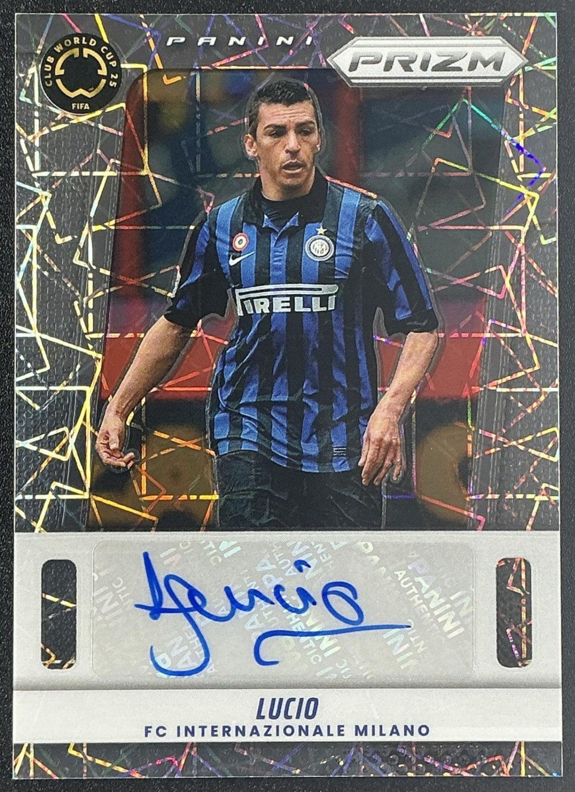 LUCIO 2025 PANINI PRIZM FIFA CLUB WORLD CUP #9 FLASHBACK AUTO VELOCITY MILANO