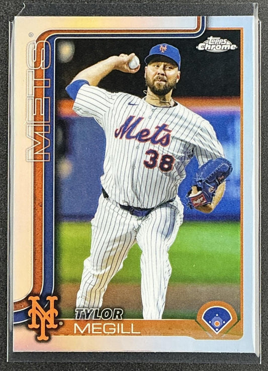 TYLOR MEGILL 2025 TOPPS CHROME UPDATE #USC153 REFRACTOR METS