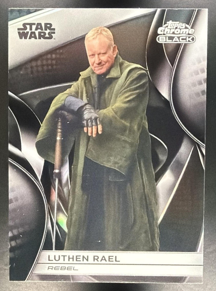 LUTHEN RAEL 2025 TOPPS STAR WARS SMUGGLERS OUTPOST #CB-27 CHROME BLACK