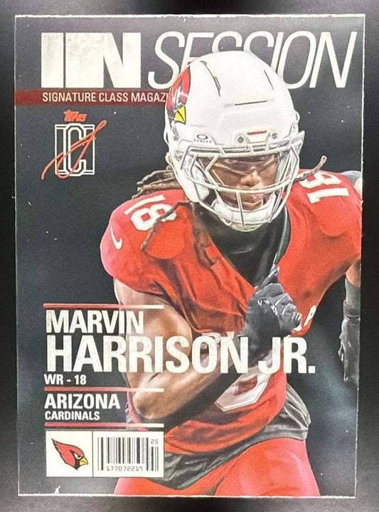 MARVIN HARRISON JR. 2025 TOPPS SIGNATURE CLASS #IS-1 IN SESSION CARDINALS