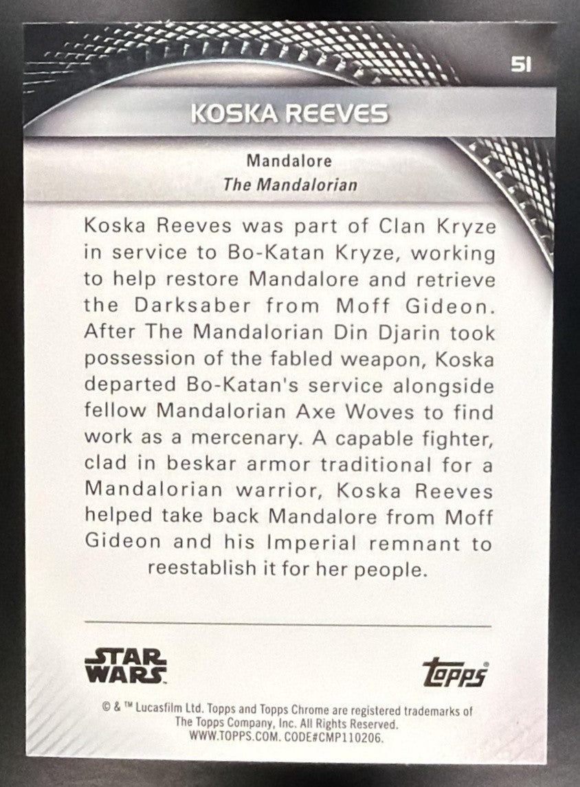 KOSKA REEVES 2025 TOPPS STAR WARS HYPERSPACE #51
