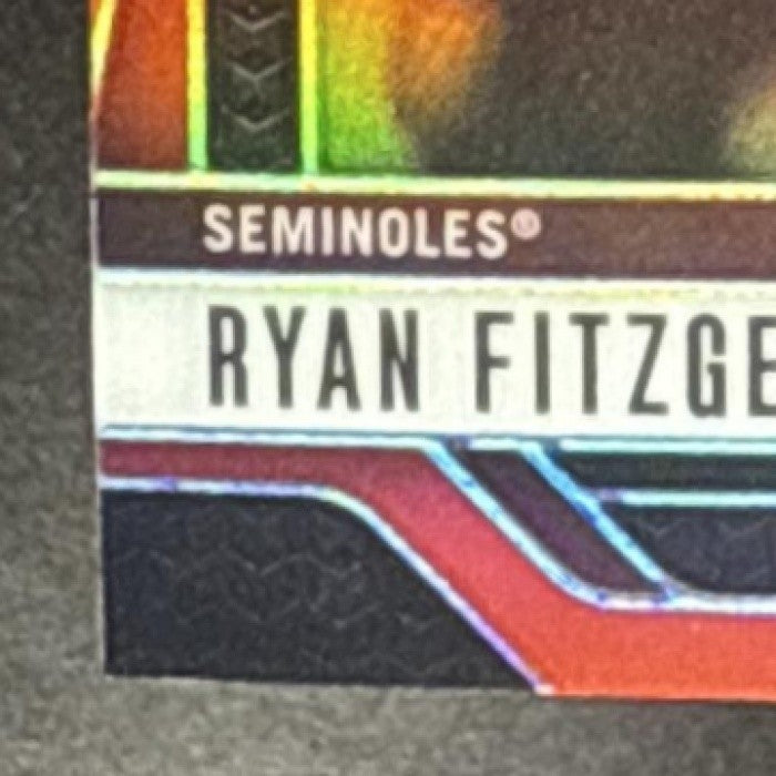 RYAN FITZGERALD 2025 PANINI PRIZM DRAFT PICKS #27 RED 300/399 RC SEMINOLES