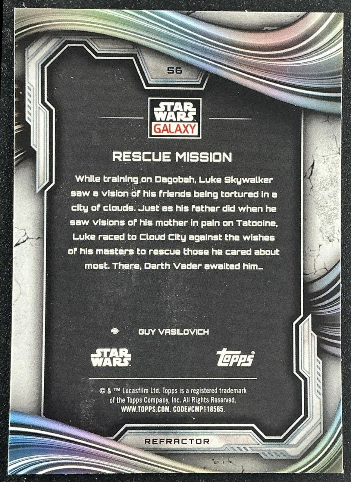 RESCUE MISSION 2025 TOPPS CHROME STAR WARS GALAXY #56 REFRACTOR
