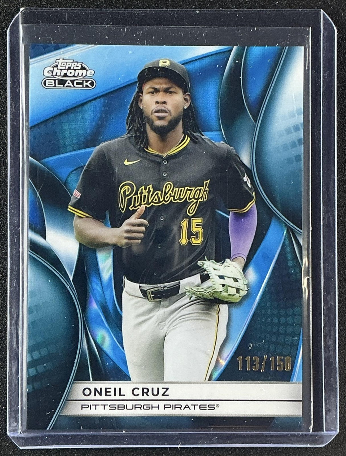 ONEIL CRUZ 2025 TOPPS CHROME BLACK #19 BLUE REFRACTOR 113/150 PIRATES