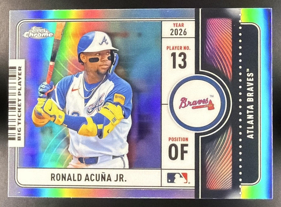 RONALD ACUNA JR. 2026 TOPPS CHROME #BTP-7 BIG TICKET PLAYERS BRAVES