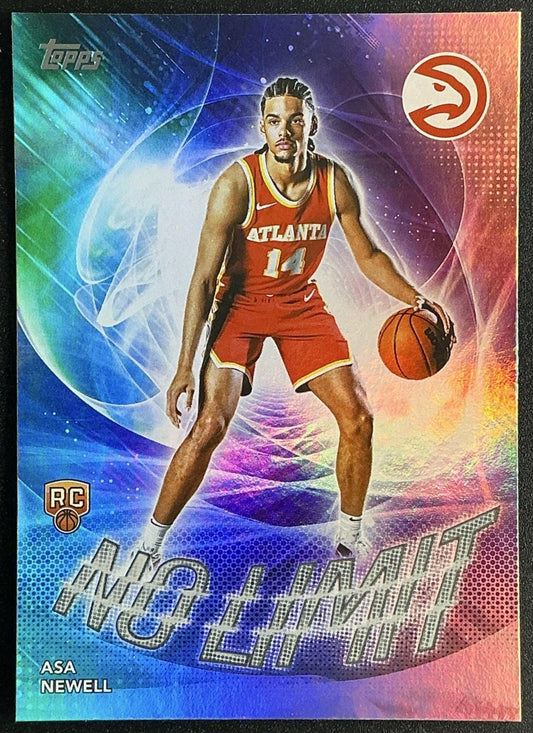 ASA NEWELL 2025-26 TOPPS #NL-23 NO LIMIT RAINBOW FOIL RC HAWKS
