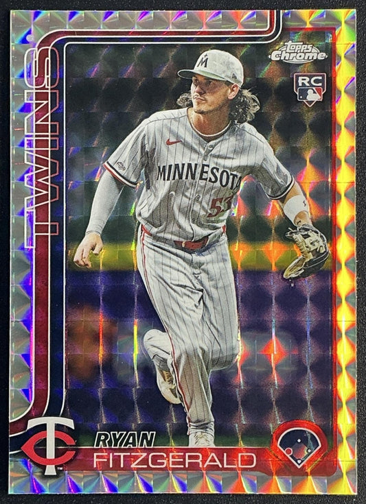 RYAN FITZGERALD 2025 TOPPS CHROME UPDATE #USC8 GEOMETRIC REFRACTOR RC TWINS