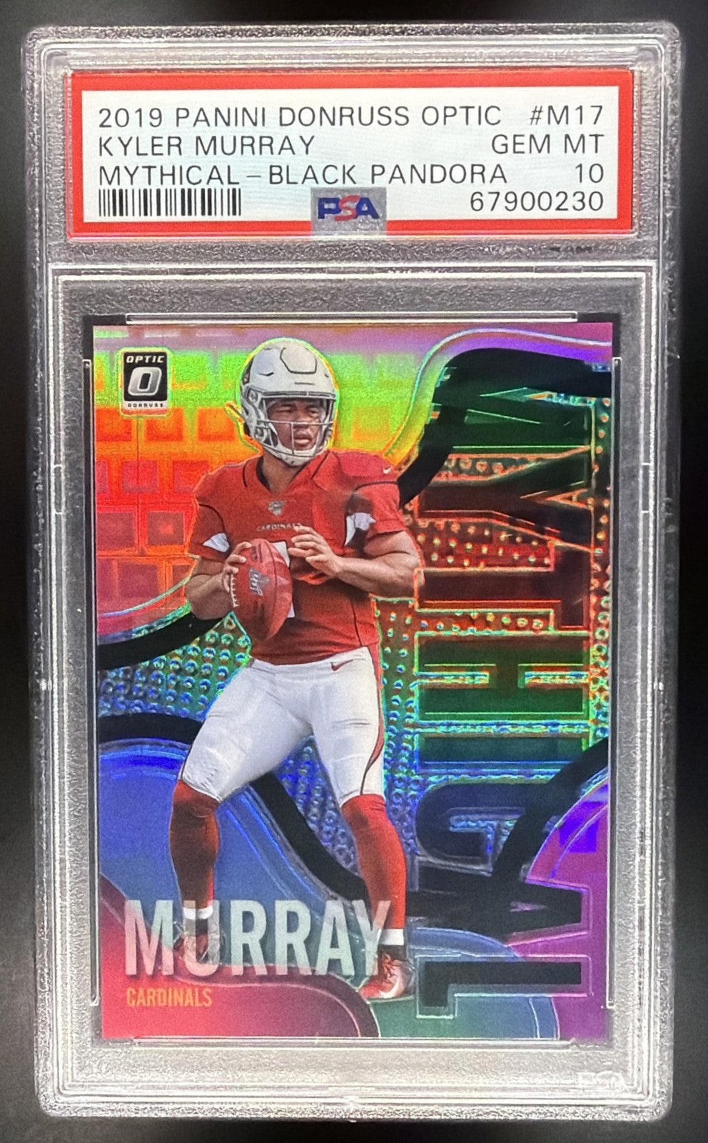 KYLER MURRAY 2019 PANINI DONRUSS OPTIC #M-17 MYTHICAL RC CARDINALS PSA 10
