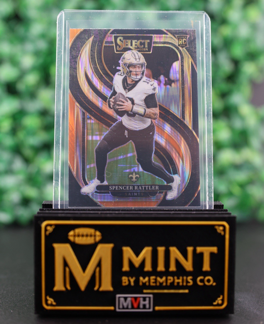 SPENCER RATTLER  2024 SELECT PREMIER LEVEL #130 BLACK AND ORANGE SHOCK SAINTS RC