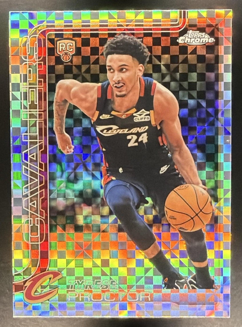 TYRESE PROCTOR 2025-26 TOPPS CHROME UPDATE #200 X-FRACTOR RC CAVALIERS