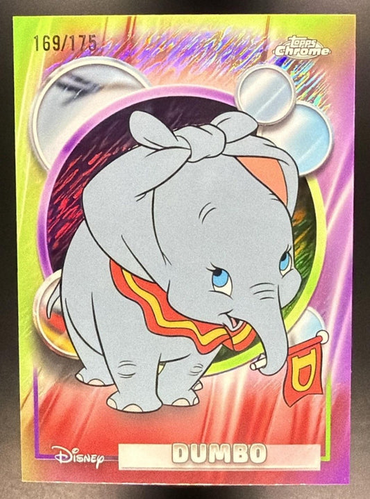 2026 Topps Chrome Disney Dumbo #85 Purple & Light Green Shimmer Refractor /175