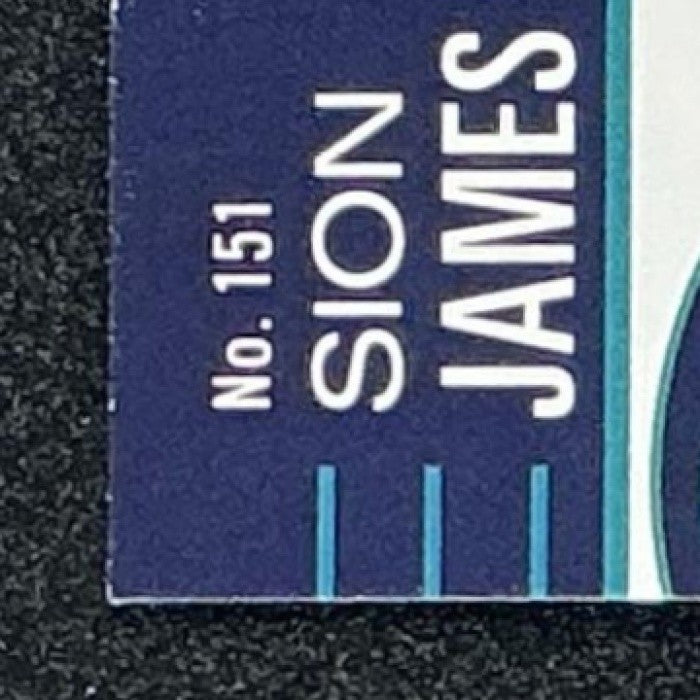 2025 Topps Hoops Sion James #151 Rainbow Blue and Yellow Foil /275 RC